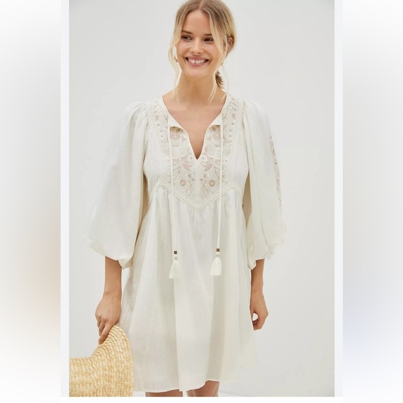 Anthropologie Dresses & Skirts - ANTHROPOLOGIE Viveka embroidered lace mini dress small